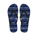 Indigo Dye Shibori Print Flip Flops