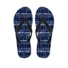 Indigo Dye Shibori Print Flip Flops