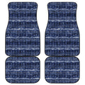 Indigo Dye Shibori Print Front and Back Car Floor Mats
