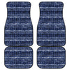 Indigo Dye Shibori Print Front and Back Car Floor Mats