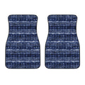 Indigo Dye Shibori Print Front Car Floor Mats