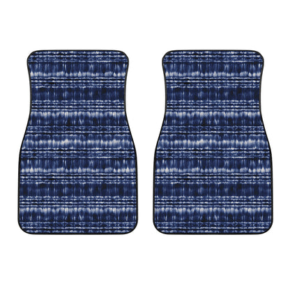 Indigo Dye Shibori Print Front Car Floor Mats