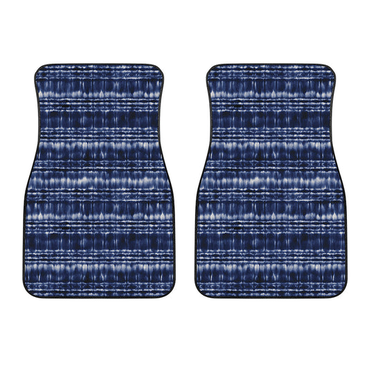 Indigo Dye Shibori Print Front Car Floor Mats