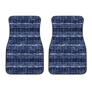 Indigo Dye Shibori Print Front Car Floor Mats