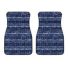 Indigo Dye Shibori Print Front Car Floor Mats