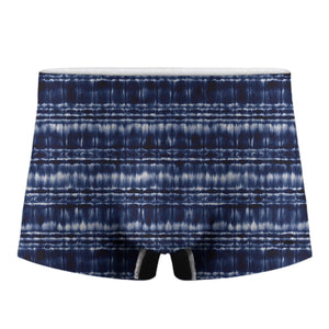 Indigo Dye Shibori Print Men's Boxer Briefs