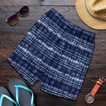 Indigo Dye Shibori Print Men's Shorts