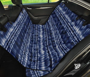 Indigo Dye Shibori Print Pet Car Back Seat Cover