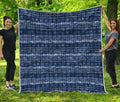 Indigo Dye Shibori Print Quilt