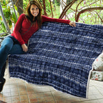 Indigo Dye Shibori Print Quilt