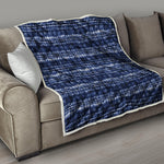 Indigo Dye Shibori Print Quilt