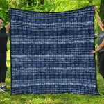 Indigo Dye Shibori Print Quilt