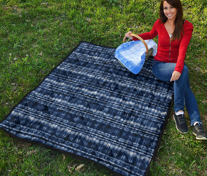 Indigo Dye Shibori Print Quilt