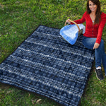 Indigo Dye Shibori Print Quilt