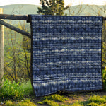 Indigo Dye Shibori Print Quilt