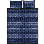 Indigo Dye Shibori Print Quilt Bed Set