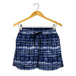 Indigo Dye Shibori Print Women's Shorts