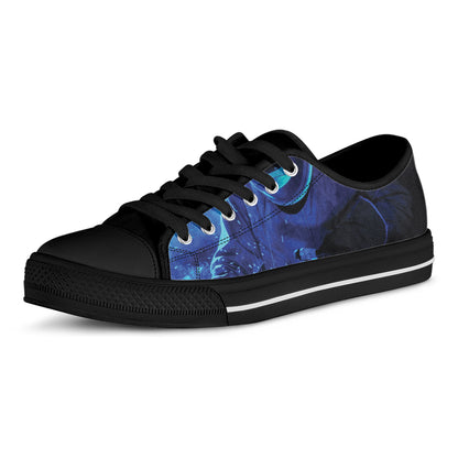 Industrial Welder Print Black Low Top Shoes