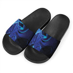 Industrial Welder Print Black Slide Sandals