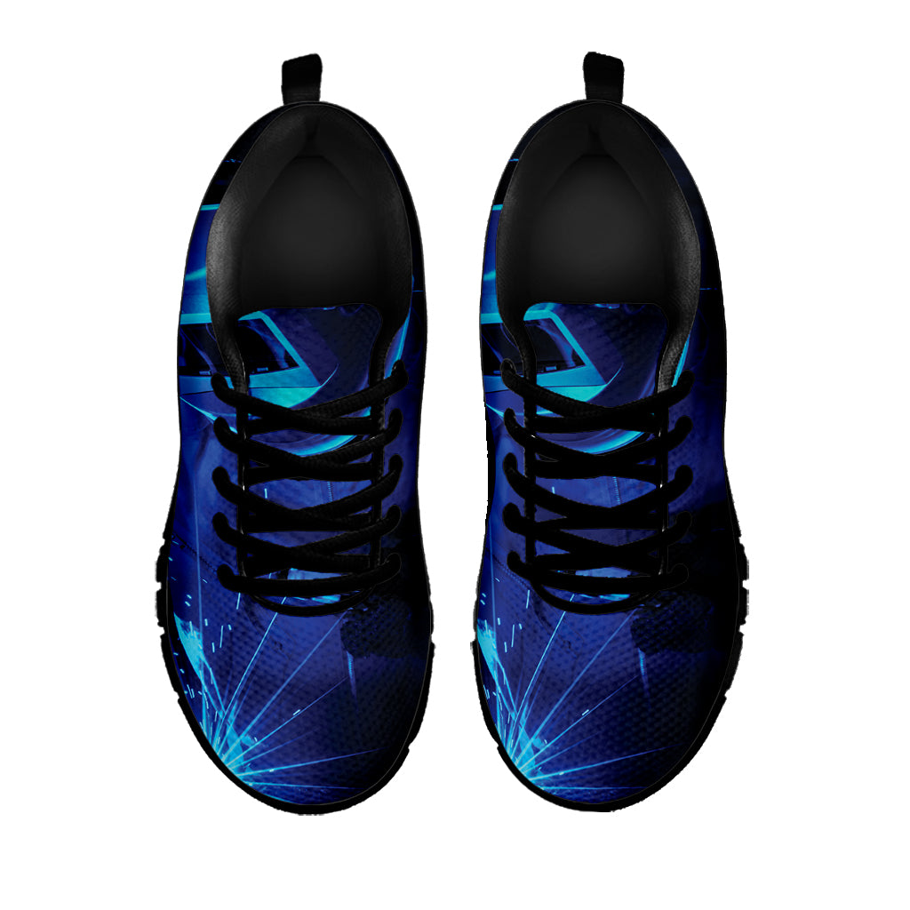 Industrial Welder Print Black Sneakers