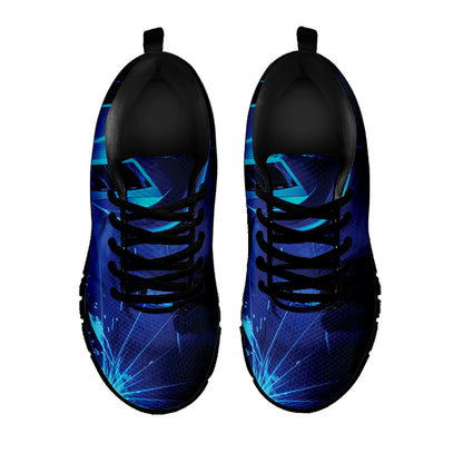 Industrial Welder Print Black Sneakers