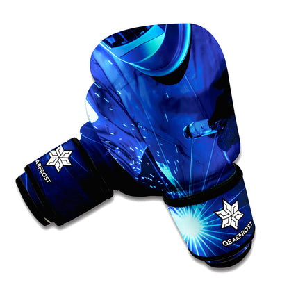 Industrial Welder Print Boxing Gloves