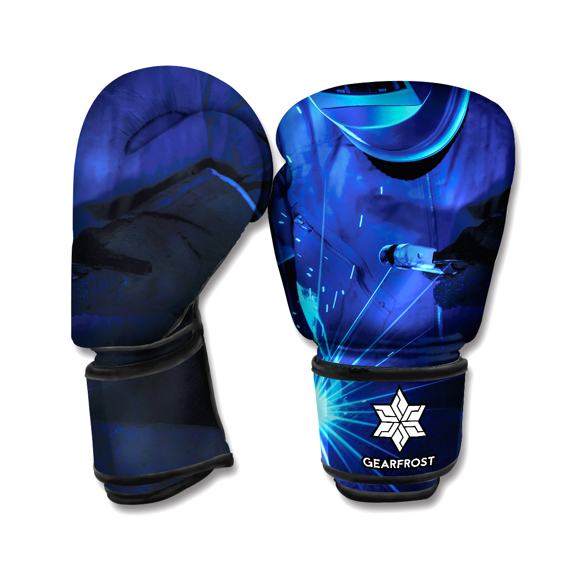 Industrial Welder Print Boxing Gloves