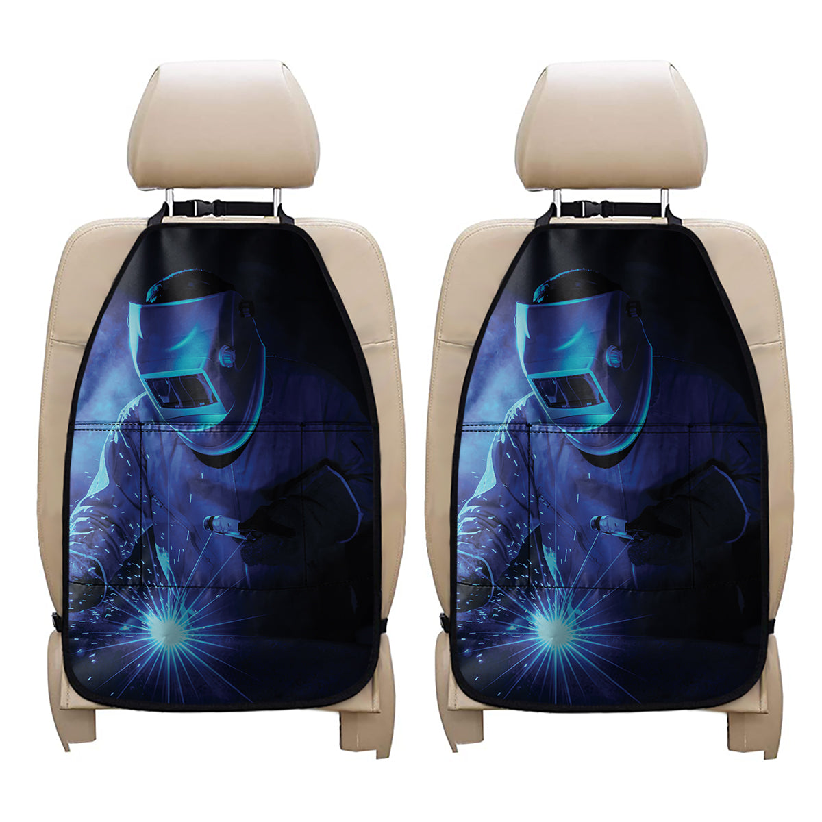 Industrial Welder Print Car Seat Organizers