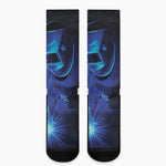 Industrial Welder Print Crew Socks