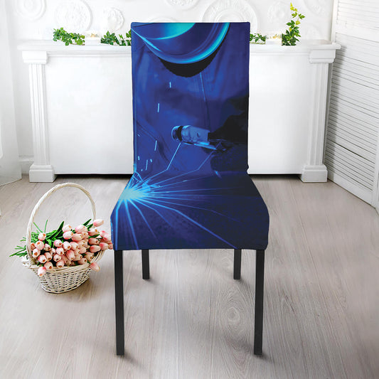 Industrial Welder Print Dining Chair Slipcover