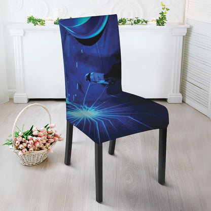 Industrial Welder Print Dining Chair Slipcover