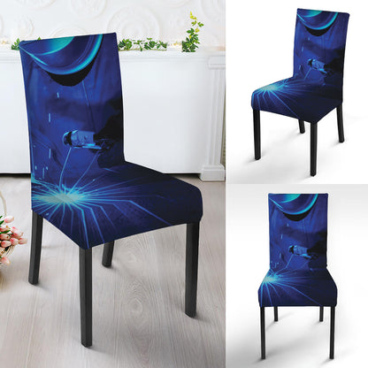 Industrial Welder Print Dining Chair Slipcover