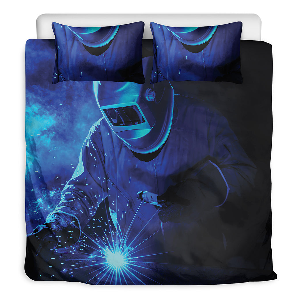 Industrial Welder Print Duvet Cover Bedding Set
