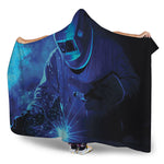 Industrial Welder Print Hooded Blanket