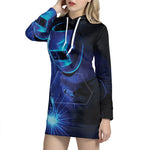 Industrial Welder Print Hoodie Dress