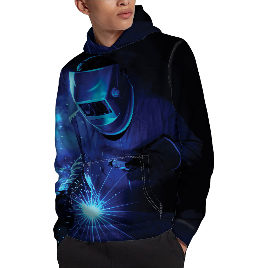 Industrial Welder Print Pullover Hoodie