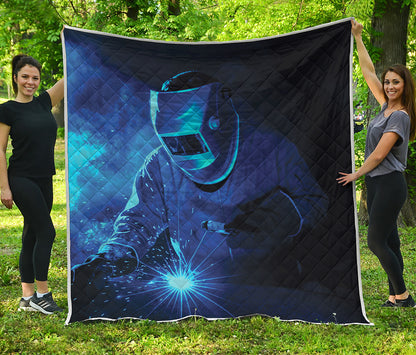 Industrial Welder Print Quilt