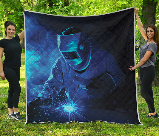 Industrial Welder Print Quilt
