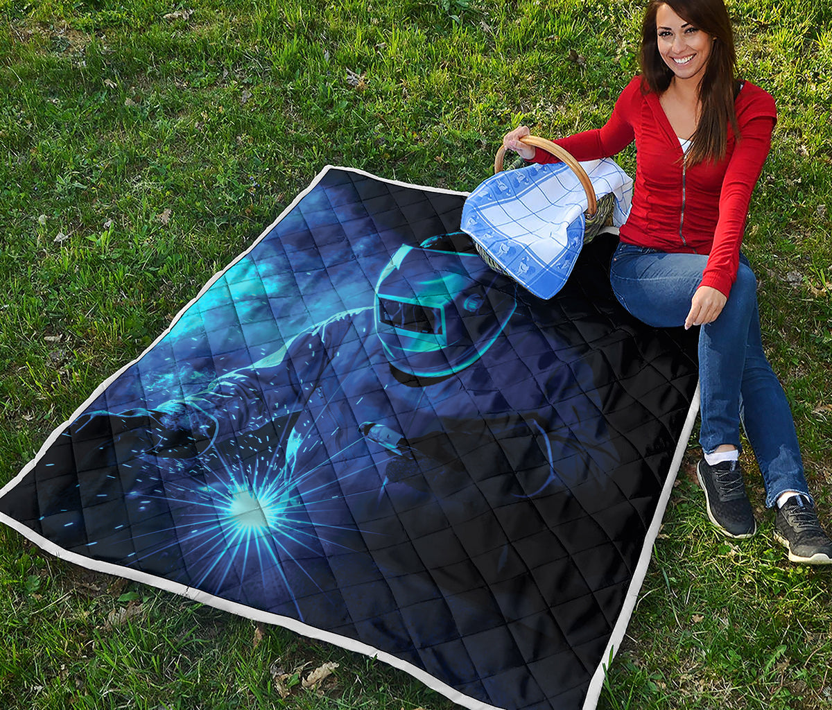 Industrial Welder Print Quilt