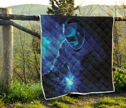 Industrial Welder Print Quilt