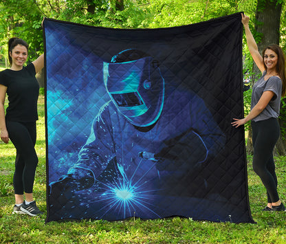 Industrial Welder Print Quilt