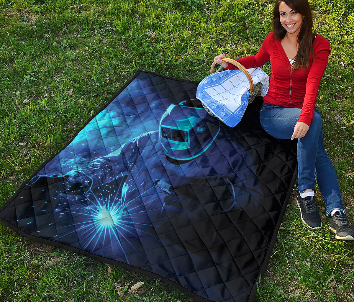 Industrial Welder Print Quilt