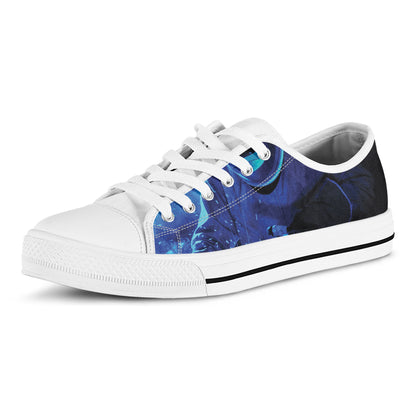 Industrial Welder Print White Low Top Shoes