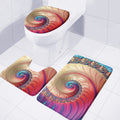 Infinite Fractal Print 3 Piece Bath Mat Set