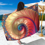 Infinite Fractal Print Beach Sarong Wrap