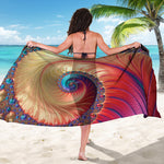 Infinite Fractal Print Beach Sarong Wrap
