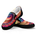 Infinite Fractal Print Black Slip On Sneakers