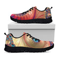 Infinite Fractal Print Black Running Shoes
