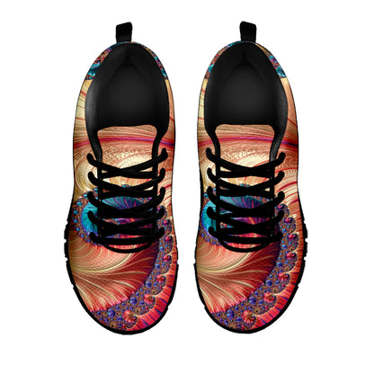 Infinite Fractal Print Black Sneakers