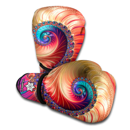 Infinite Fractal Print Boxing Gloves